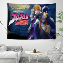 Anime J-JojoS B-Bizarre A-Adventure Tapestry Art Printing Japanese Wall Tapestry Anime Wall Hanging Home Decor 100X70CM gray