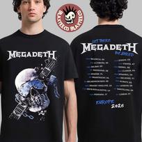 Megadeth Europe 2026 Tour Merch Vic Let There Be Shred ITIN T-Shirt 150 gray