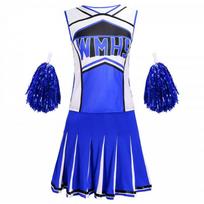 S-XL Sexy Cheerleading Outfit Women Dance Performance Costume Milk Silk Fabric M