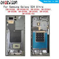 For Samsung Galaxy S24 Ultra Housing Middle Frame LCD Bezel Plate Panel Chassis SM-S928B S928U S928W S9280 S928E  Middle Frame S24Ultra Gray EU gray