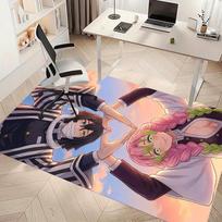 Nezuko Demon Slayer Kanroji Mitsuri Printed Absorbent Washable Carpet, Non-Slip Bathroom Mats, Kitchen Rugs, Yoga Mat,Living Room Entrance, Camping Pi 80cmx120cm