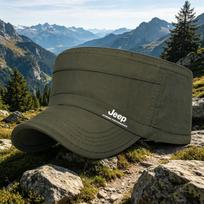 JEEP Men's Casual Flat-Top Outdoor Sun Hat gray