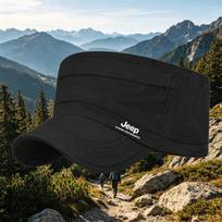 JEEP Men's Casual Flat-Top Outdoor Sun Hat juoda
