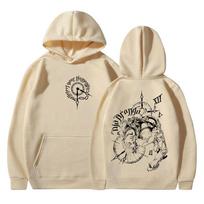 Anime JoJo Keisti Nuotykiai Hoodies Drop Dio Over Heaven Manga Megztiniai Vyrams Moterims Laisvalaikio Patogumas Ilgomis Rankovėmis Vilnos Puloveris M beige