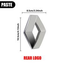 3D ABS Badge Car Front Grille Hood Emblem Trunk Rear Logo Sticker Decoration For Renault Clio Kadjar Koleos Megane Espace Scenic WE1