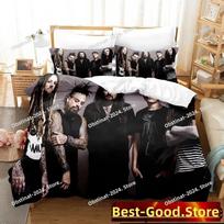 3D Print Korn Rock Band Bedding Set Printed Bed Set Duvet Cover Sheet Pillowcase Soft Quilt Cover Full Queen King Size Bedroom 70x133cm 2pcs