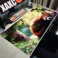 HD Gaming Cute red Panda Mouse Pad xxmm HD Desk Pad Extended Gaming Keyboard Mats Large XXL Gamer Mousepad xcm 800x400x2mm gray