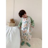 4-Layer Bamboo Cotton Sleep Sack Toddlers 3-8 Years Cartoon Animal Design Wear A-Class Safety 80cm gray