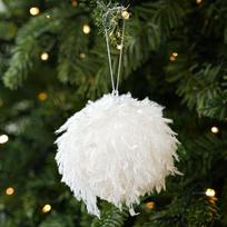 Foam Xmas Bauble Fluff Texture Tree Hanging Decor Creative Christmas Ornament  Christmas Tree Decor White Ribbon