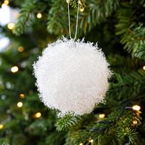 Foam Xmas Bauble Fluff Texture Tree Hanging Decor Creative Christmas Ornament  Christmas Tree Decor White Fluff