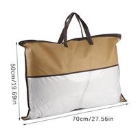 Non-woven Pillow Storage Bag with Zipper Dustproof Quilt Blanket Storage Bag Transparent PVC Tote Bag