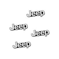 Alloy Car Audio Speaker Logo Badge Sound Sticker Accessories for Jeep Wrangler Patriot Grand Cherokee Commander Renegade Compass white