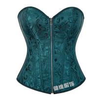Zipper Waist Trainer Corset Shapewear Tummy Control Waist Cincher Outer Wear 6XL žalia