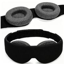 Zero Eye Pressure 3D Sleep Eye Mask Light Blocking Eye Patch Portable Blindfold Eyeshade  Travel juoda