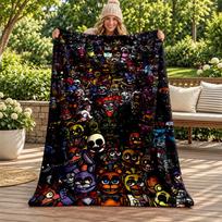 Five nights at freddy blanket Flannel Blanket Soft Cozy Plush Throw for Sofa Bed Lightweight Home Decoration Gifts for Christmas various holidays 80cmx120cm