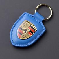 3D Emblemos Raktų pakabukas Automobilio Odinis Raktų pakabukas Skydo Tipas Porsche Panamera Cayenne Taycan 911 718 Macan Carrera-GT 928 944 968 944 YP4 55S blue