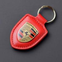 3D Emblemos Raktų pakabukas Automobilio Odinis Raktų pakabukas Skydo Tipas Porsche Panamera Cayenne Taycan 911 718 Macan Carrera-GT 928 944 968 944 YP4 55S red