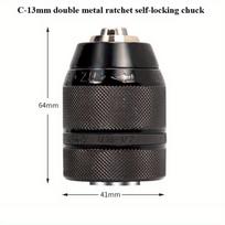Gręžimo griebtuvas 0,8-10 2-13mm 3/8-24 1/2-20 UNF Keitiklis Savaime užfiksuojantis Raktinis be raktų Greito keitimo Šešiakampis kotas SDS-Plus Kvadratinis lizdo laikiklis