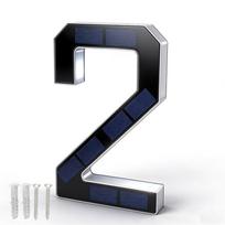 23CM Saulės energija varomi namo numerio žibintai Namo ženklas Šviesos jutiklis LED Adreso ženklas Saulės energijos namo numerio ženklas LED adreso numeris lauko reikmėms 1500mAh