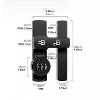 Password Door Lock and Deadbolt, 180 Degree Sliding French Barn Door Lock with 3 Digit Combination Lock, Keyless Cabinet