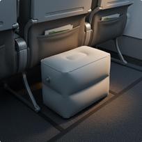 Pripučiama kojų atrama Pagalvė Lengva Reguliuojamas Aukštis Kojų Atrama Ergonomiška Nešiojama Kelioninė Light Gray Regular 2-layer Fix gray