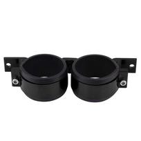 1 Pcs Car Aluminum Alloy Dual Fuel Pump Clamp Mounting Bracket For 70mm to 55mm black