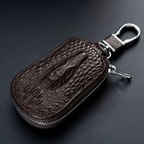Universal Style Leather Car Key Bag Fashionable PU with Zipper Closure Customizable and Waterproof for Key Protection ruda