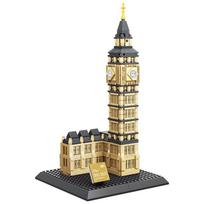 Educational Bricks London Big Ben Elizabeth Tower Building Blocks Model Assembly Puzzle Toys Gifts For Adults Decoration beige