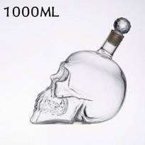 Individualizuotas kaukolės formos vyno butelis 125ml 350ml 550ml 1000ml Unikalus kaukolės dizainas Kūrybiški vyno buteliai vakarėliams, dekoracijoms, dovanoms 1000ml