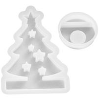Silicone Moulds Epoxy Casting Mold Christmas Elk DIY Xmas Mould 3D Xmas Silicone Mold for Resin Casting DIY Plaster Polymer Clay white