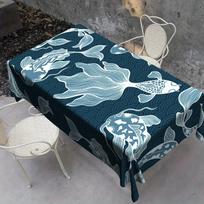 1 piece, vibrant dark blue koi fish, with a retro Japanese pattern design. Suitable for home kitchens.zyc 54*72inch(137cm*183cm） gray