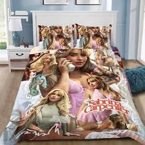 Singer Boy C-Carpenter Girl S-Sabrina Bedding Set Bedroom Soft Modern Bedspreads Comefortable Duvet Cover Quilt Cover Pillowcase EU Single(135*200cm)3pcs brown