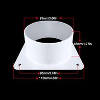 Vent Pipe Adapter Flange Connector Ventilation Pipe Air Ducting Connection Square To Round Flange Interface Exhaust Pipe Joint