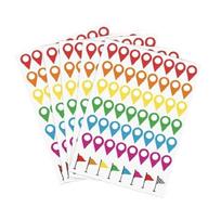 Map Location Marker/Pointer Sticker Selfs Adhesive Peels and Stick Indicators Labels for Maps for Adventure Site Camping 1 beige