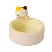 Cat Candle Holder Cute Kitten Warming Paws Tea Light Holder Resin Cartoon Cat Candlestick Ornament Gifts for Cat Lovers Girl Women smėlis