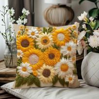 2D Saulėgrąžos pliušinė pagalvės užvalkalas 45x45cm Gėlėtas Retro Individualiai spausdintas Modernus namų dekoras 45*45cm orange