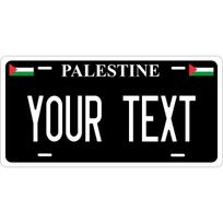Custom Personalized Palestine Black Wave Decorative Tag Waterproof Dustproof Wall Hanging Ornament 15x30cm(5.9x7.8inch) gray
