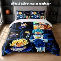 Vegeta Design Bed Bedding Set 1 Duvet Cover + 2 Pillowcases Soft Breathable Household Bed Linens 135cm*200cm gray