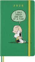 Moleskine 2026 Peanuts Daily Starting in Charlie Large Size x Emerald DHPE12DC3Y26 Diary, 12-Month Planner, January, & Snoopy, (13cm 21cm), Green, beige