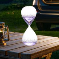Bubble Singing Hourglass Timer Decorative Handmade Office Glass Red violetinė
