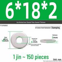 Galvanized Non-standard Thickened Iron Flat Washer Ring M3-M12