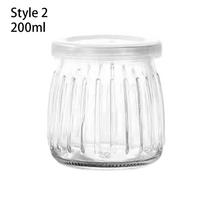 1 vnt. Aukštai temperatūrai atsparus stiklinis butelis jogurto indelis Vestuvių gėrybių kūdikių maisto desertas Style 2 - 200ml