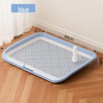 Oversized Dog Potty with Splash-Guard Fence, Removable & Washable Design for Medium & Large Dogs Large Flat Dog Toilet mėlyna