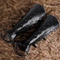 Pirate Boot Tops Shoes Covers Medieval Knight Leg for Stage Performance black