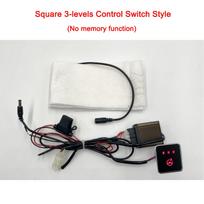 Integruotas automobilio vairo šildytuvo rinkinys Universalus 12V anglies pluošto šildymo padėklai Nepriklausoma jungiklio valdymo sistema su laidynu Square Press Switch white