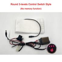 Integruotas automobilio vairo šildytuvo rinkinys Universalus 12V anglies pluošto šildymo padėklai Nepriklausoma jungiklio valdymo sistema su laidynu Round Press Switch