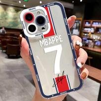 Futbolo numerio telefono dėklas, skirtas iPhone 16 15 14 13 12 11 Mini Pro Max X XR XSMax 7 8 Plus SE20 Spuerstar M-messi-CR77 Skaidrus dėklas iPhone 12 Pro