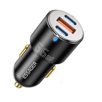 Essager 100W automobilinis įkroviklis Greito įkrovimo greitas įkroviklis QC PD 3.0, skirtas IPhone 14 Type C USB automobilinis įkroviklis, skirtas Samsung nešiojamiesiems kompiuteriams planšetiniams kompiuteriams 100W TypeC With USB