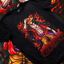 Monkey D. Luffy Inspired T-Shirt Pirate King Anime Adventure Tee 4XL brown