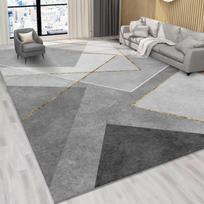 New Chinese Crystal Pile Carpet Non-slip Machine Washable Rug for Living Room Sofa Coffee Table Bedroom Decor 1600mm x 2300mm gray